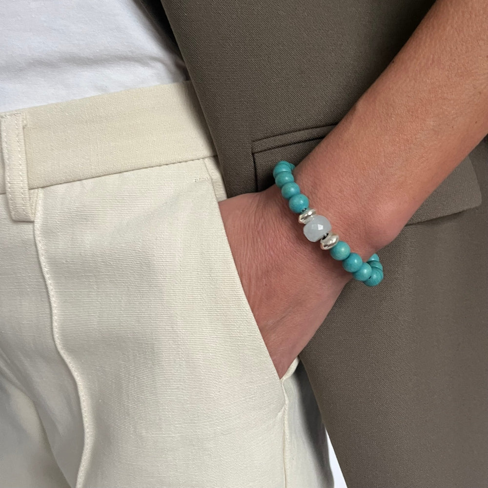 STONEY ARMBAND AQUA Blauer CHalzedon