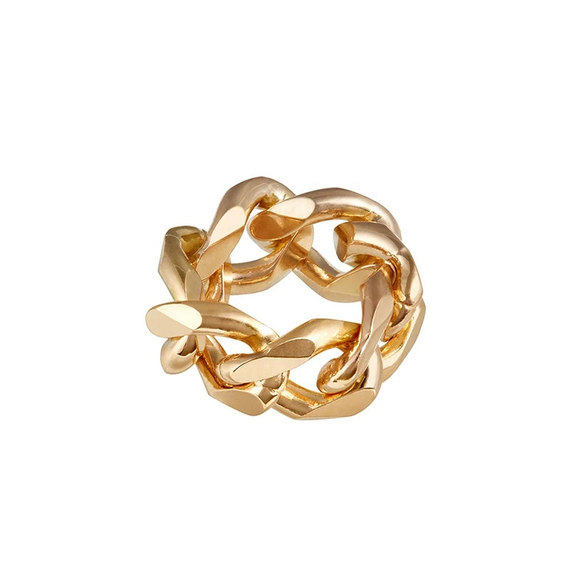 Beweglicher KAVA Panzerring von Marjana von Berlepsch in Silber 925 und vergoldet.