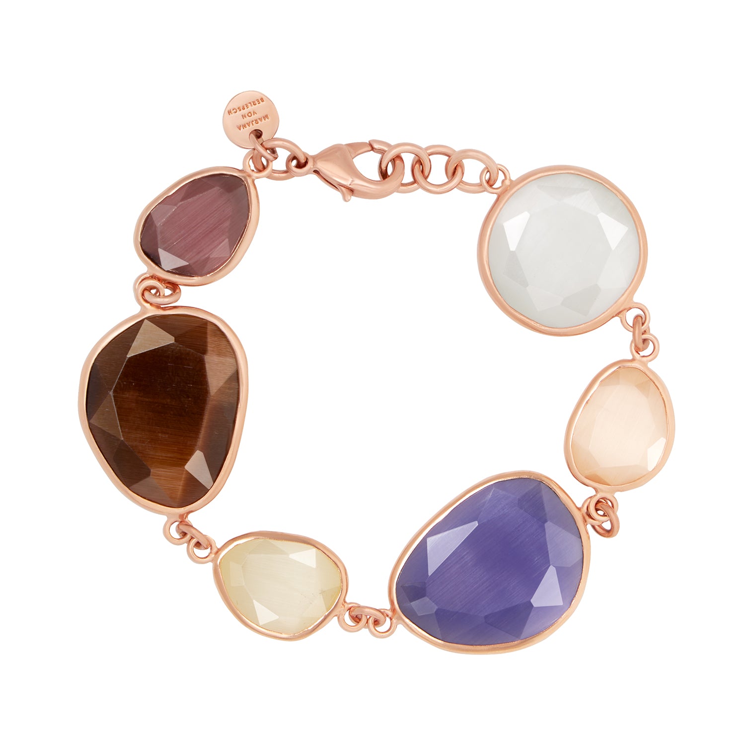 GLOSSY ARMBAND LILA BRAUN MIX