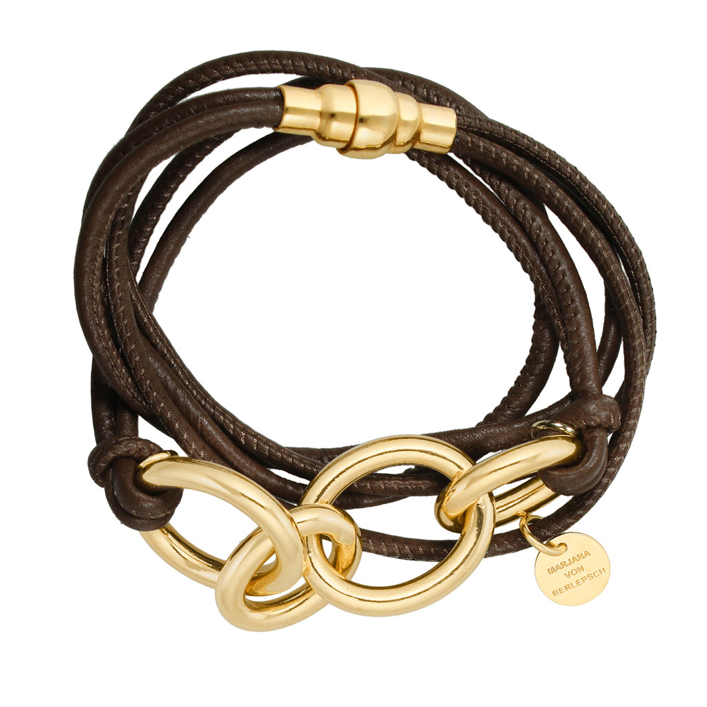 RIVA LEDERARMBAND SCHOKO