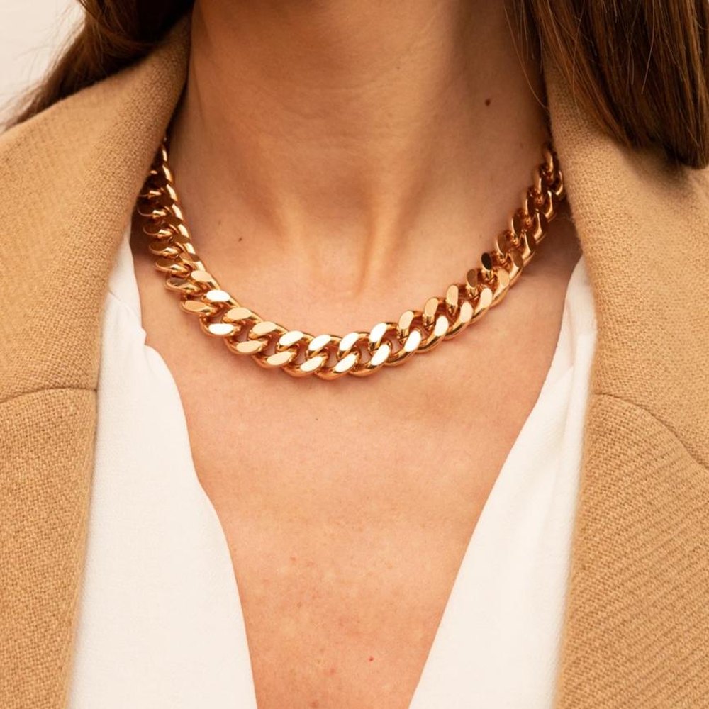 KAVA PANZERKETTE KURZ GOLD