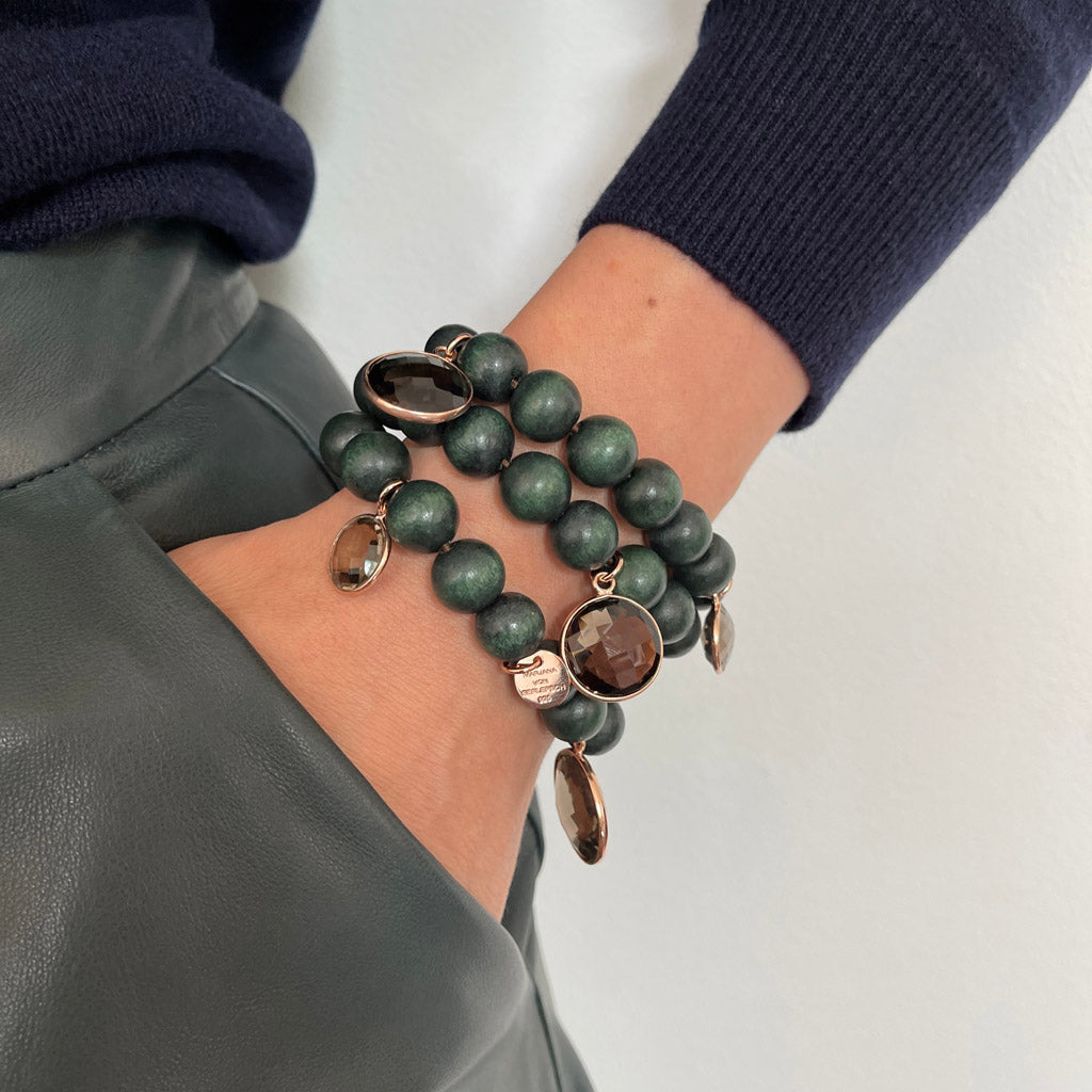 MALA ARMBAND TANNE RAUCHQUARZ