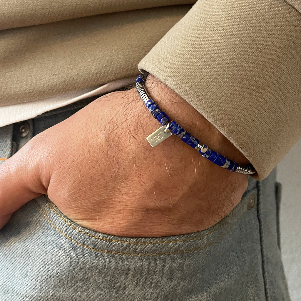 MORRIS ARMBAND MEN LAPISLAZULI