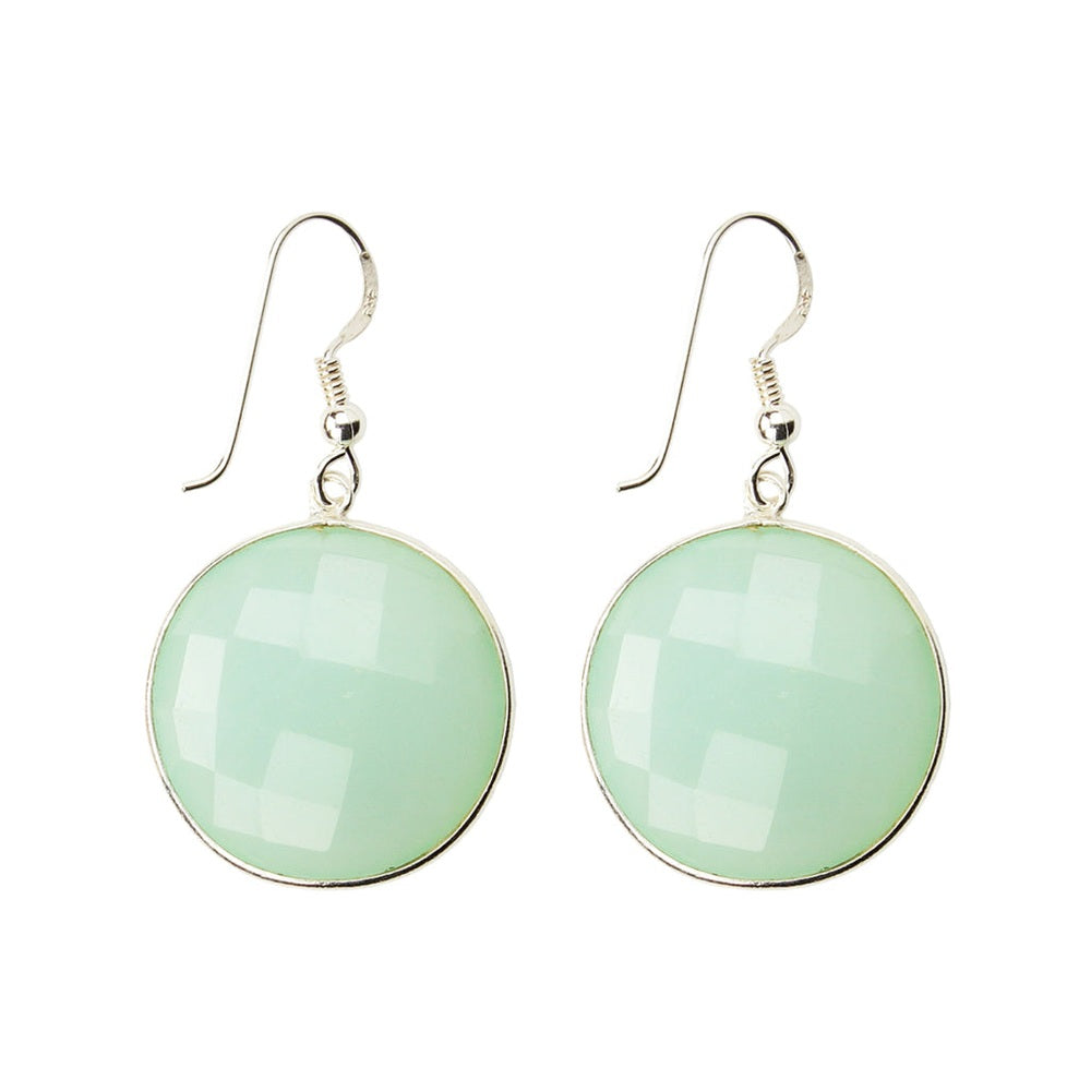 PIA OHRRINGE blauer Chalzedon